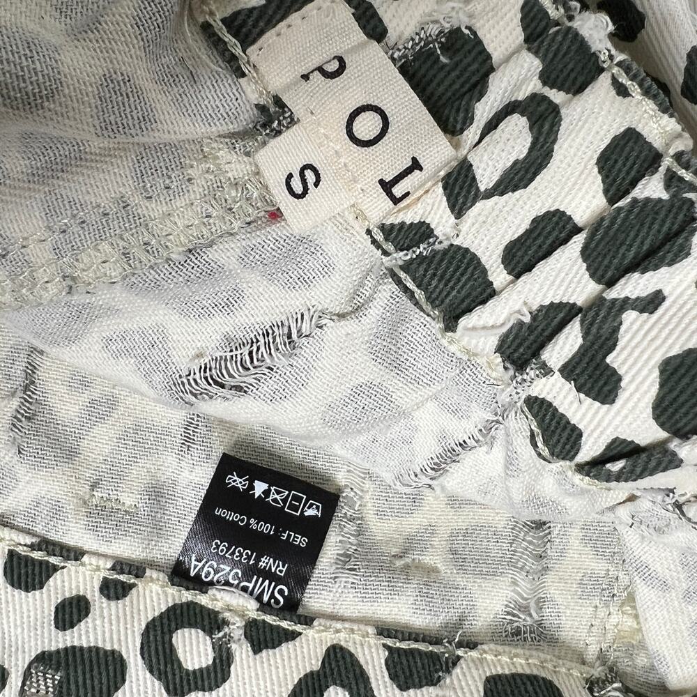 POL Leopard Patchwork Pants Crochet Lace Boho Cot… - image 4